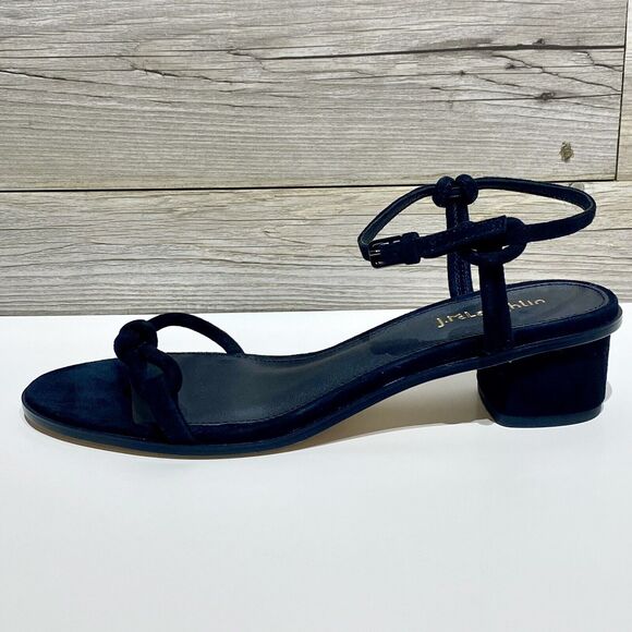 J Mclaughlin Delilah Womens 9.5 Black Suede Sandals Block Heel Leather Soles EUC - Picture 2 of 13